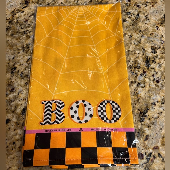 Mackenzie Childs BOO Kitchen Towel 👻🖤🎃 - Picture 3 of 7